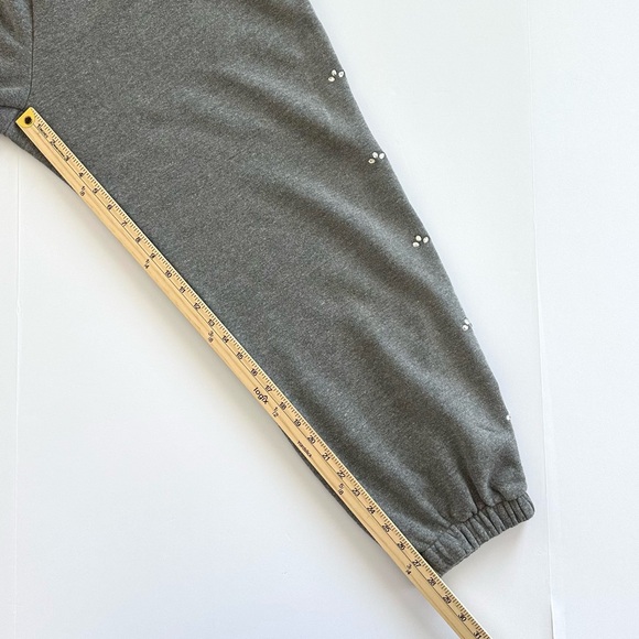 Clare V. Crystal Embellished Sweatpants in Grey Melange | XXL | GUC - Picture 6 of 13